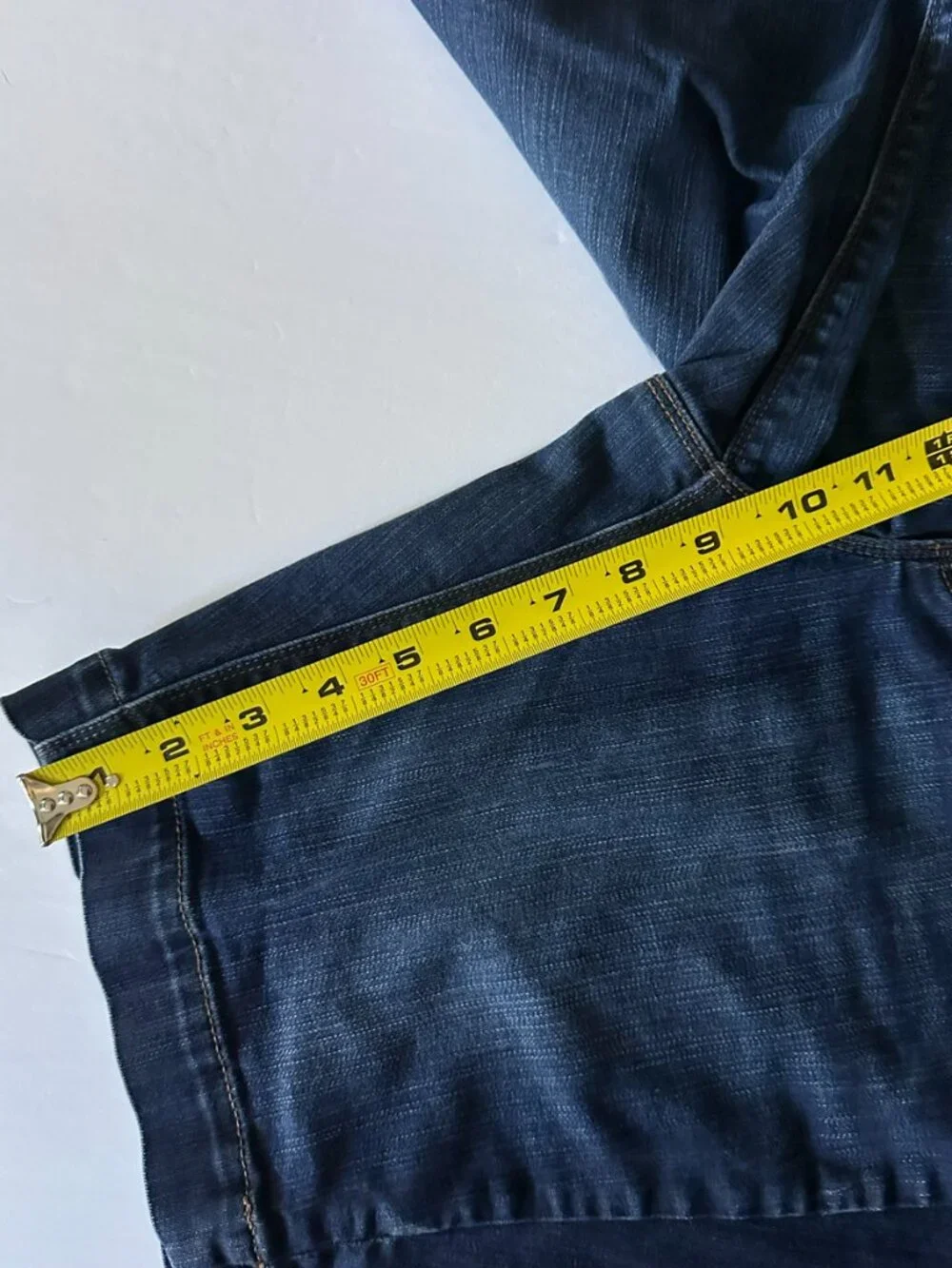 WHBM Denim Jean Mid-Rise Bermuda Shorts Size 12 